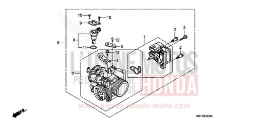 THROTTLE BODY VT1300CXA de 2010